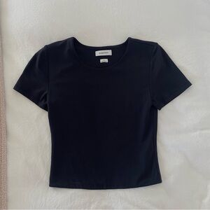 Babaton Cropped Black t shirt contour collection